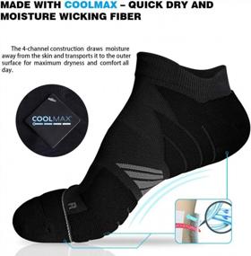 img 2 attached to Coolmax No Show Running Socks - Anti-Blister, Wicking, Seamless & Anti-Odor Athletic Footwear