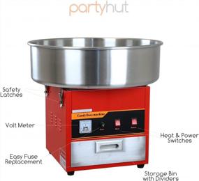 img 1 attached to Get The Party Started With Our Large Commercial Cotton Candy Machine In Vibrant Red