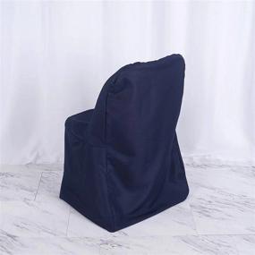 img 2 attached to Navy Linen Polyester Folding Chair Cover - Perfect For Weddings, Parties, Events, Banquets And Catering From Efavormart