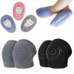 unisex baby toddlers kneepads: bosoner anti-slip knee and anti slip socks, best infant gift for boys & girls (black dark grey) logo