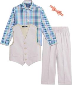 img 2 attached to 👔 Nautica Little Boys' Clothing: 4 Piece Dress Shirt Set in Suits & Sport Coats