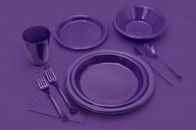 img 2 attached to 50 Count Purple Heavy Duty Plastic Disposable Knives - High Quality Exquisite Solid Color Premium Plastic Cutlery