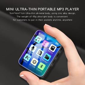 img 1 attached to Mymahdi 16GB Mp3 Player With Bluetooth 5.0 Built In Speaker-1.8 Inch HD Full Touch Screen Mini Portable HiFi Lossless Sound Music Player Video/Voice Record/FM Radio/E-Book/Photo Viewer, Support 128GB