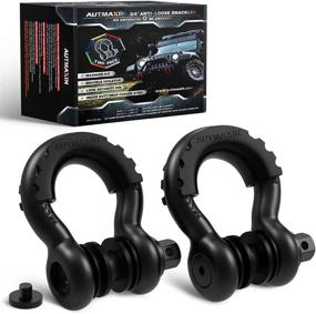 img 4 attached to 🔗 AUTMAXIN Shackles 3/4" D Ring Shackle (2 Pack) 58,000 lbs Break Strength with 7/8" Anti-Loose Security Pin, Shackle Isolator & Washer Kit - Ideal for Tow Strap Winch Off-Road Vehicle Recovery - Matte Black