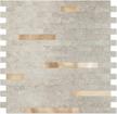 peel and stick backsplash tile: longking 10-sheet pvc tiles in ecru slate for kitchen, bathroom vanities, and fireplace décor logo