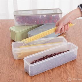 img 3 attached to 🍝 Pasta Container: Keep your Noodles Fresh and Organized with our Spaghetti Keeper Box and Khaki Cover