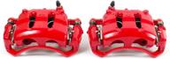 🔴 power stop s1672 front pair of high-temperature red powder coated calipers логотип