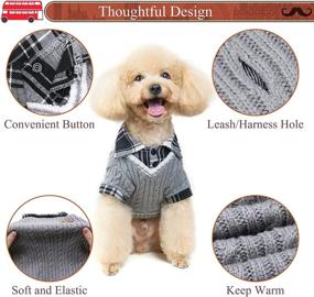 img 1 attached to 🐶 Warm and Stylish British Plaid Dog Sweater for Small to Medium Breeds by PUPTECK