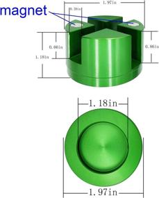 img 2 attached to 🟢 XJDAMZ Jack Pad Slotted - Magnetic Universal Frame Rail Protector Puck/Pad, Green - 1Pcs of 50mm Diameter