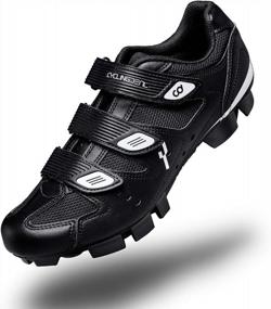 img 4 attached to Мужские велосипедные туфли для горного велосипеда CyclingDeal черного цвета, совместимые с шипами Shimano SPD и CrankBrothers