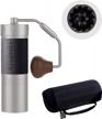 ☕️ 1zpresso j-max s manual coffee grinder - silver coated conical burr, foldable handle, 40g capacity, numerical adjustable fineness setting, fast grinding efficiency - ideal for espresso logo