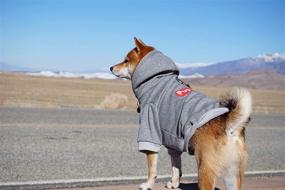 img 2 attached to 🐶 ChoChoCho Pup Dog Hoodie: Stylish Streetwear Gray Sweater for Dog Cat Puppy, Fashionable Pet Clothing