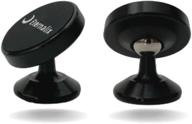 🚗 eternalix magnetic car mount (2 pack) - small universal dashboard holder, 360° metallic black mount for phones and tablets logo