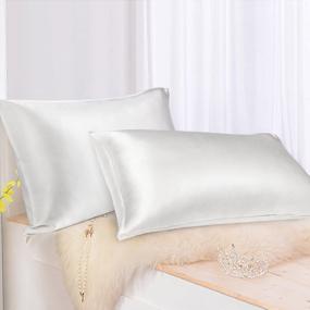 img 3 attached to ARTALL Luxury 19 Momme 100% Pure Natural Mulberry Silk Pillowcase - Queen Size White