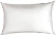 artall luxury 19 momme 100% pure natural mulberry silk pillowcase - queen size white logo