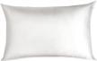 artall luxury 19 momme 100% pure natural mulberry silk pillowcase - queen size white logo