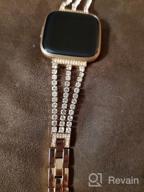 img 1 attached to Stylish Bracelet Replacement Band With Diamonds For Fitbit Versa 2 Smart Watch - Compatible With Fitbit Versa, Versa Lite, And Versa 2 Bands For Women - Silver review by Levi Stewart
