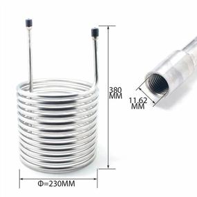 img 3 attached to High-Quality QiiMii Stainless Steel 304 Condensing Coil - Perfect For Efficient Heat Transfer - 9" X 9" X 15" Size And 1/4" FNPT