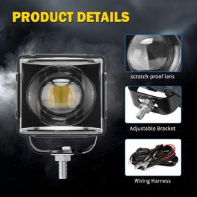 img 1 attached to Upgrade Your Off-Roading Experience With SUPAREE LED Cube Lights - 40W 3 Inch Pods For Truck, ATV, UTV, SUV, Jeep, Ram, Boat & Motorcycle