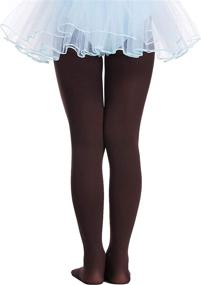 img 1 attached to Frola Opaque Microfiber Ballet Tights Girls' Clothing ~ Socks & Tights