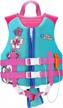 splash life jacket for kids - child size flotation device trainer vest with survival whistle | easy on/off | suitable for 35-55 lbs (size m) or 55-77 lbs (size l) for watersports & swimming logo