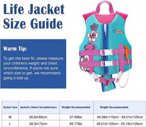 img 1 attached to Splash Life Jacket For Kids - Child Size Flotation Device Trainer Vest With Survival Whistle | Easy On/Off | Suitable For 35-55 Lbs (Size M) Or 55-77 Lbs (Size L) For Watersports & Swimming