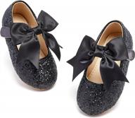 kiderence girls flat mary jane shoes slip-on school party dress балетки (для малышей/маленьких детей) логотип