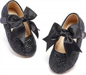 img 4 attached to Kiderence Girls Flat Mary Jane Shoes Slip-On School Party Dress Балетки (для малышей/маленьких детей)