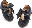 kiderence girls flat mary jane shoes slip-on school party dress ballerina shoe (toddler/little kids) logo
