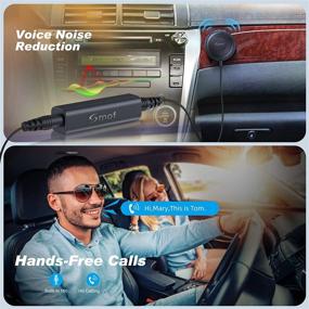 img 1 attached to 🚗 Enhanced Bluetooth Car Kit with Noise Isolator, Handsfree Calling and Music Streaming + Dual USB Charger + Aux input