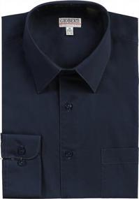 img 2 attached to 👔 Gioberti Solid Medium 33 34 Sleeve Men's Shirts: Style meets Comfort