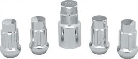img 1 attached to Chrome Acorn Wheel Locks 9/16" Thread Set Of 4 With 1 Key - Topline Products C40910L 1.60" Tall