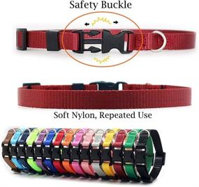 img 1 attached to Puppy Collars for Litter: Assorted Colors - 15 Pcs Nylon Whelping Super Soft ID Collars with Breakaway Feature and 6 Record Keeping Charts