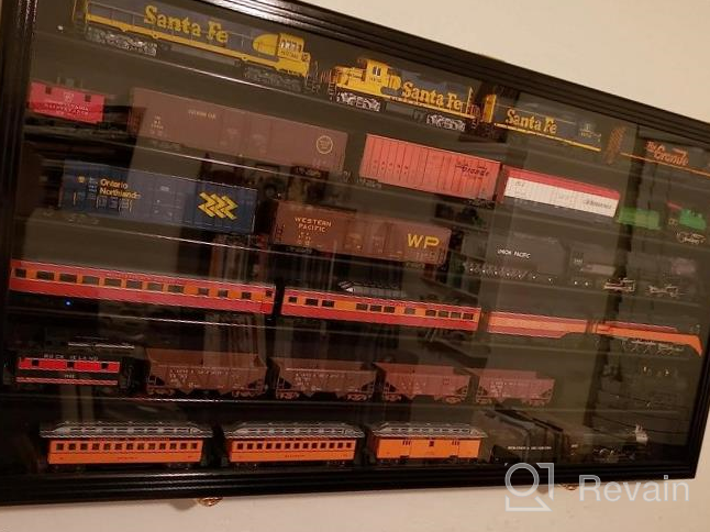 img 1 attached to Securely Display & Protect Your HO Scale Model Train Collection With UV Cabinet Wall Rack review by Gerson Lagerquist