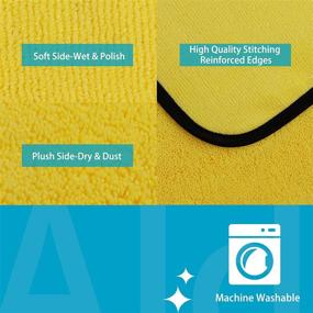 img 2 attached to 🚗 AIDEA Professional Microfiber Detailing Towel-12PK: Premium Scratch-Free Drying Towel with Strong Water Absorption, Ideal for Cars, SUVs, RVs, Trucks, and Boats (16 in. x 16 in.)