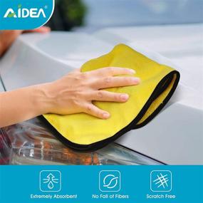 img 1 attached to 🚗 AIDEA Professional Microfiber Detailing Towel-12PK: Premium Scratch-Free Drying Towel with Strong Water Absorption, Ideal for Cars, SUVs, RVs, Trucks, and Boats (16 in. x 16 in.)