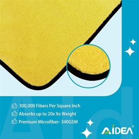 img 3 attached to 🚗 AIDEA Professional Microfiber Detailing Towel-12PK: Premium Scratch-Free Drying Towel with Strong Water Absorption, Ideal for Cars, SUVs, RVs, Trucks, and Boats (16 in. x 16 in.)