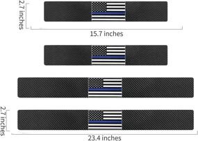 img 3 attached to 4Pcs Carbon Fiber Car Door Front/Rear Sill Plate Protectors