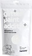 white iridescent ultrafine glitter paint additive - 100g / 3.5oz crystals for interior walls, furniture, ceilings & more! logo
