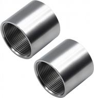 beduan stainless steel cast pipe fitting, coupling, 1/2" x 1/2" female threaded (1" length, pack of 2) logo