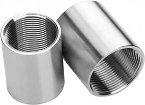 img 3 attached to Beduan Stainless Steel Cast Pipe Fitting, Coupling, 1/2" X 1/2" Female Threaded (1" Length, Pack Of 2)