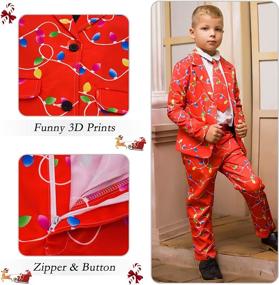 img 1 attached to Borthday Christmas Tuxedo Formal Jacket Boys' Clothing for Suits & Sport Coats