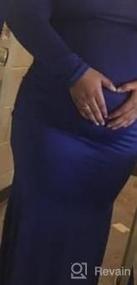 img 5 attached to Элегантное длинное платье для беременных Molliya: облегающие платья макси для фотосессии и детского душа