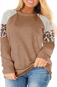 img 1 attached to Women'S Plus Size Leopard Tunic Tops Crewneck Short Sleeve Color Block Blouse