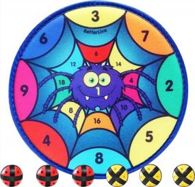 img 3 attached to Safe And Fun Kids Dart Game Set With 11.8 Inches (30 Cm) Diameter Dartboard And 6 Hook-And-Loop Fastener Balls - Classic Game For Kids