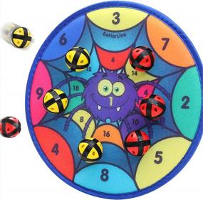 img 4 attached to Safe And Fun Kids Dart Game Set With 11.8 Inches (30 Cm) Diameter Dartboard And 6 Hook-And-Loop Fastener Balls - Classic Game For Kids