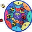 safe and fun kids dart game set with 11.8 inches (30 cm) diameter dartboard and 6 hook-and-loop fastener balls - classic game for kids logo