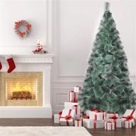lonabr 8ft зеленая ель навесная искусственная полная рождественская елка премиум рождественская елка с 460 наконечниками из пвх и складной основой для праздничного праздничного декора, простая сборка логотип