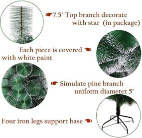 img 2 attached to LONABR 8Ft Green Spruce Hinged Artificial Full Christmas Tree Premium Xmas Tree With 460 PVC Branch Tips And Foldable Base For Festive Holiday Décor,Easy Assembly