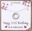 sterling silver interlocking infinity circles necklace - perfect birthday gift for women and girls by alovesoul logo